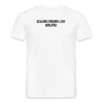 Feuerwehr - Immer bereit, zu helfen - Männer T-Shirt - Weiß - Vorne - AI Model Male 178 dark (178cm)