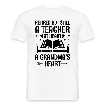 Retired Grandma Pensioner Pension Teacher Teach Re - Men's T-Shirt - white - Front - AI Model Male 178 dark (178cm)