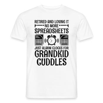 Grand-mère à la retraite Pensioner Comptable Banque - T-shirt homme - blanc - Devant - AI Model Male 178 dark (178cm)