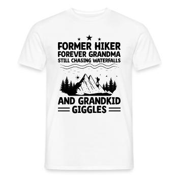 Randonnée Grand-mère retraitée Retraitée Pension Hiker Tre - T-shirt homme - blanc - Devant - AI Model Male 178 dark (178cm)