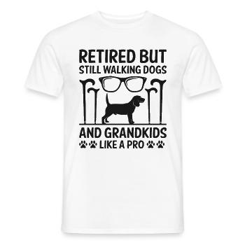 Hundeliebhaber Rentner Oma Rentner Hundebesitzer Hund Hund - Männer T-Shirt - Weiß - Vorne - AI Model Male 178 dark (178cm)