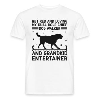 Hundeliebhaber Rentner Oma Rentner Hundebesitzer Hund Hund - Männer T-Shirt - Weiß - Vorne - AI Model Male 178 dark (178cm)