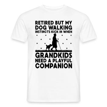 Hundeliebhaber Rentner Oma Rentner Hundebesitzer Hund Hund - Männer T-Shirt - Weiß - Vorne - AI Model Male 178 dark (178cm)
