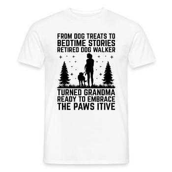 Hundeliebhaber Rentner Oma Rentner Hundebesitzer Hund Hund - Männer T-Shirt - Weiß - Vorne - AI Model Male 178 dark (178cm)