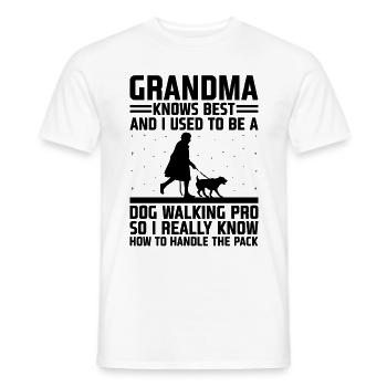 Hundeliebhaber Rentner Oma Rentner Hundebesitzer Hund Hund - Männer T-Shirt - Weiß - Vorne - AI Model Male 178 dark (178cm)