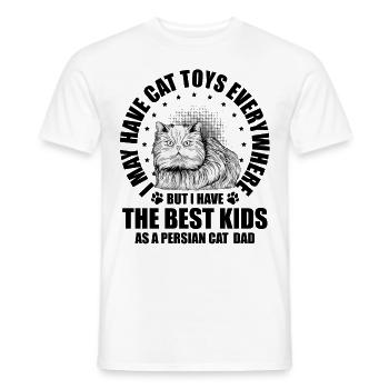 Chat persan Chat Amoureux Propriétaire de chat Persan Longhair C - T-shirt homme - blanc - Devant - AI Model Male 178 dark (178cm)