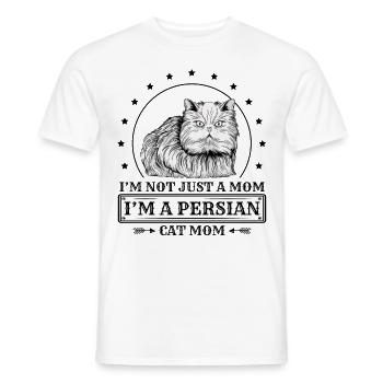Chat persan Chat Amoureux Propriétaire de chat Persan Longhair C - T-shirt homme - blanc - Devant - AI Model Male 178 dark (178cm)