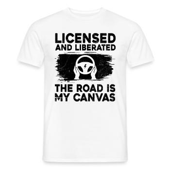 Permis de conduire passé Nouveau permis de conduire S - T-shirt homme - blanc - Devant - AI Model Male 178 dark (178cm)
