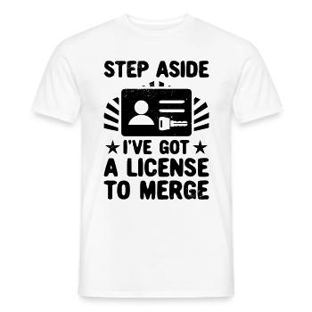Permis de conduire passé Nouveau permis de conduire S - T-shirt homme - blanc - Devant - AI Model Male 178 dark (178cm)