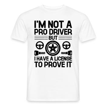 Permis de conduire passé Nouveau permis de conduire S - T-shirt homme - blanc - Devant - AI Model Male 178 dark (178cm)