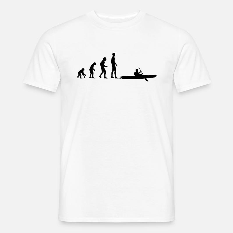 Kayak Evolution Paddling Canoe - Men’s T-shirt - white