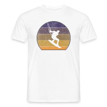 Kitesurf rétro Sunset Kitesurf - T-shirt homme - blanc - Devant - AI Model Male 178 dark (178cm)