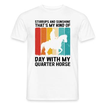 American Quarter Horse Equestrian Horse Lover Hors - Men's T-Shirt - white - Front - AI Model Male 178 dark (178cm)