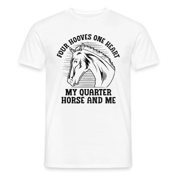 American Quarter Horse Equestrian Horse Lover Hors - Men's T-Shirt - white - Front - AI Model Male 178 dark (178cm)