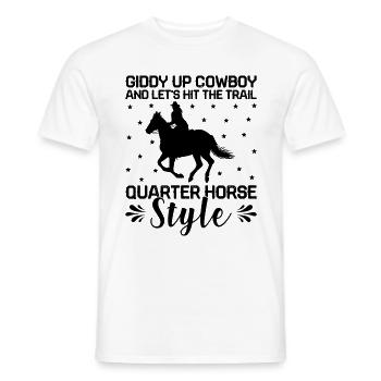 American Quarter Horse Equestrian Horse Lover Hors - Men's T-Shirt - white - Front - AI Model Male 178 dark (178cm)