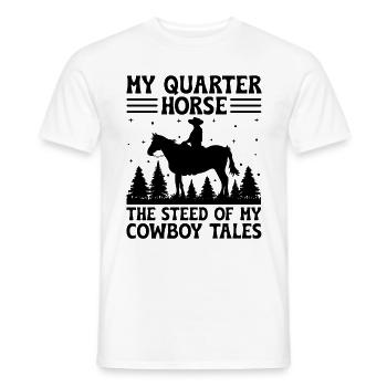 American Quarter Horse Equestrian Horse Lover Hors - Men's T-Shirt - white - Front - AI Model Male 178 dark (178cm)