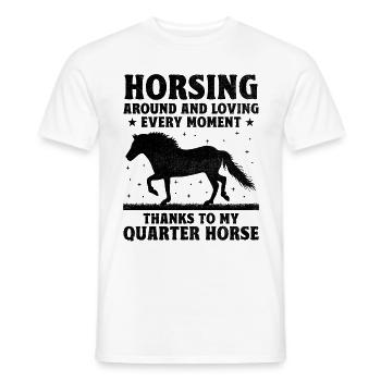 American Quarter Horse Reitpferd Liebhaber Hors - Männer T-Shirt - Weiß - Vorne - AI Model Male 178 dark (178cm)
