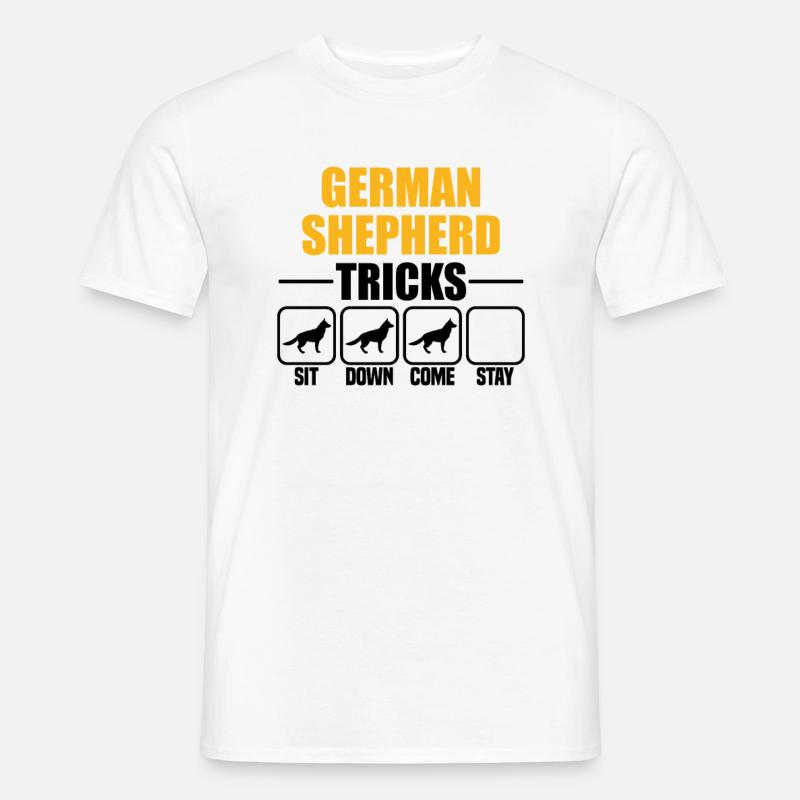 German Shepherd Tricks - Männer T-Shirt - Weiß