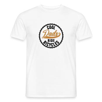 Cool dads ride bicycles - Men's T-Shirt - white - Front - AI Model Male 178 dark (178cm)