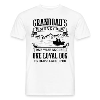 Angeln Großvater Großvater Fischer Enkel Lustig - Männer T-Shirt - Weiß - Vorne - AI Model Male 178 dark (178cm)