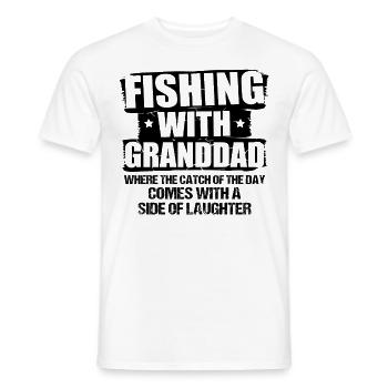 Angeln Großvater Großvater Fischer Enkel Lustig - Männer T-Shirt - Weiß - Vorne - AI Model Male 178 dark (178cm)