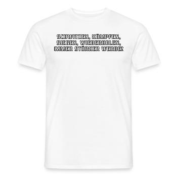 Fitness - Schwitzen, kämpfen, siegen, - Männer T-Shirt - Weiß - Vorne - AI Model Male 178 dark (178cm)