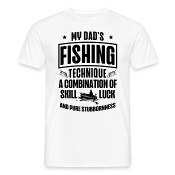 Pêche Papa Papa Pêcheur Childern Drôle Poisson Alors - T-shirt homme - blanc - Devant - AI Model Male 178 dark (178cm)