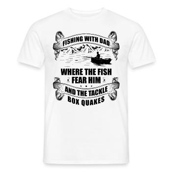 Pêche Papa Papa Pêcheur Childern Drôle Poisson Alors - T-shirt homme - blanc - Devant - AI Model Male 178 dark (178cm)