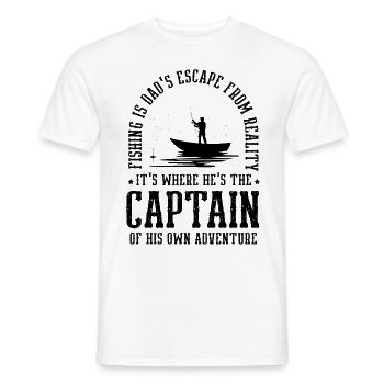 Pêche Papa Papa Pêcheur Childern Drôle Poisson Alors - T-shirt homme - blanc - Devant - AI Model Male 178 dark (178cm)