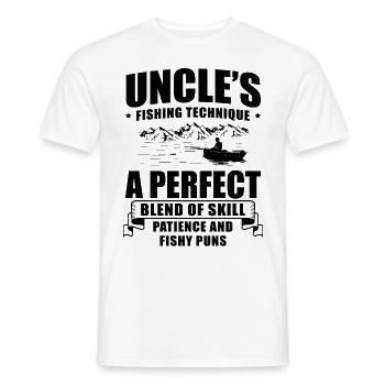 Angeln Onkel Fischer Onkel Lustiger Fisch Perfekt - Männer T-Shirt - Weiß - Vorne - AI Model Male 178 dark (178cm)