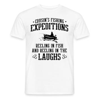 Pêche Cousin Pêcheur Cousins Drôle Poisson Perfec - T-shirt homme - blanc - Devant - AI Model Male 178 dark (178cm)