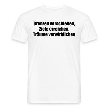 Fitness - Grenzen verschieben, Ziele erreichen, - Männer T-Shirt - Weiß - Vorne - AI Model Male 178 dark (178cm)