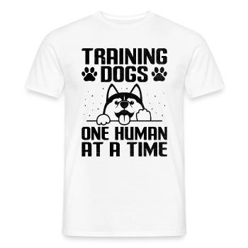Dresseur de chiens Formation de chiens Chiens Soins pour animaux de compagnie Pr - T-shirt homme - blanc - Devant - AI Model Male 178 dark (178cm)