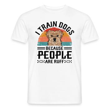 Dresseur de chiens Formation de chiens Chiens Soins pour animaux de compagnie Pr - T-shirt homme - blanc - Devant - AI Model Male 178 dark (178cm)