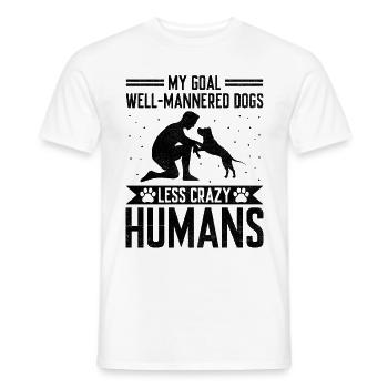 Dog Trainer Dog Training Training Dogs Pet Care Pr - Men's T-Shirt - white - Front - AI Model Male 178 dark (178cm)