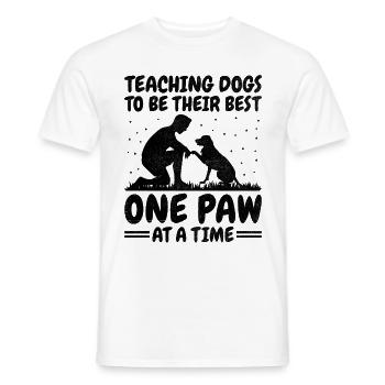 Dog Trainer Dog Training Training Dogs Pet Care Pr - Men's T-Shirt - white - Front - AI Model Male 178 dark (178cm)