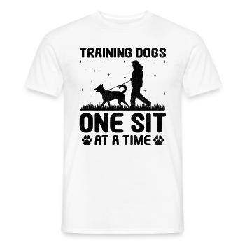 Dog Trainer Dog Training Training Dogs Pet Care Pr - Men's T-Shirt - white - Front - AI Model Male 178 dark (178cm)