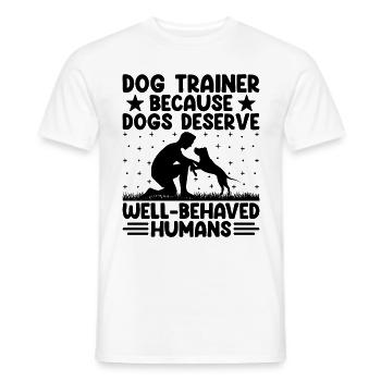 Dresseur de chiens Dressage de chiens Dressage de chiens Soins aux animaux de compagnie Pr - T-shirt homme - blanc - Devant - AI Model Male 178 dark (178cm)