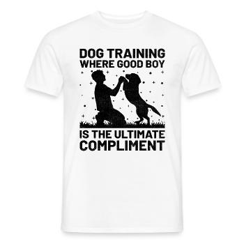 Dresseur de chiens Dressage de chiens Dressage de chiens Soins aux animaux de compagnie Pr - T-shirt homme - blanc - Devant - AI Model Male 178 dark (178cm)