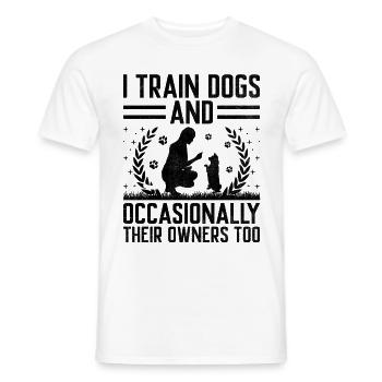 Dresseur de chiens Dressage de chiens Dressage de chiens Soins aux animaux de compagnie Pr - T-shirt homme - blanc - Devant - AI Model Male 178 dark (178cm)