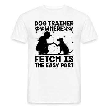 Dresseur de chiens Dressage de chiens Dressage de chiens Soins aux animaux de compagnie Pr - T-shirt homme - blanc - Devant - AI Model Male 178 dark (178cm)