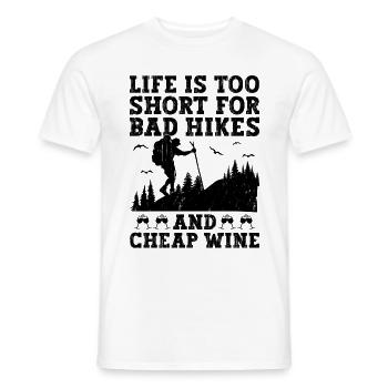 Randonnée Randonnée en plein air Alpinisme Trekking Natur - T-shirt homme - blanc - Devant - AI Model Male 178 dark (178cm)