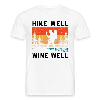 Randonnée Randonnée en plein air Alpinisme Trekking Natur - T-shirt homme - blanc - Devant - AI Model Male 178 dark (178cm)