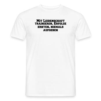Fitness - Training with passion, success - Men's T-Shirt - white - Front - AI Model Male 178 dark (178cm)