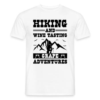 Wandern Natur Bergsteigen Trekking Outdoor Wandern - Männer T-Shirt - Weiß - Vorne - AI Model Male 178 dark (178cm)