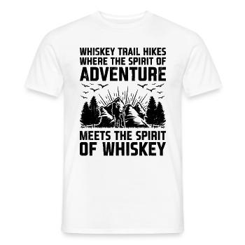 Wandern Natur Bergsteigen Trekking Outdoor Wandern - Männer T-Shirt - Weiß - Vorne - AI Model Male 178 dark (178cm)