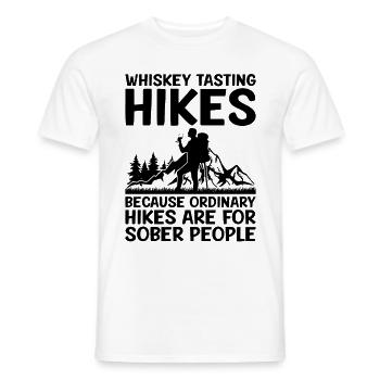 Hiking Nature Mountaineering Trekking Outdoor Hike - Men's T-Shirt - white - Front - AI Model Male 178 dark (178cm)