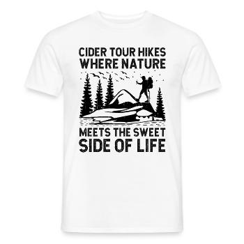 iking Outdoor Nature Hiker Trekking Mountaineering - Men's T-Shirt - white - Front - AI Model Male 178 dark (178cm)