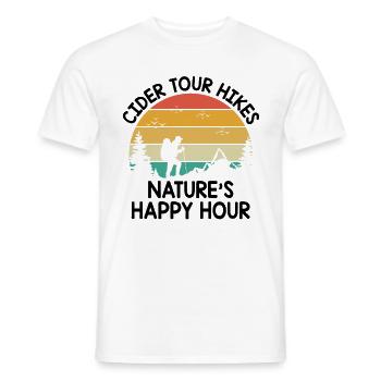 iking Outdoor Nature Hiker Trekking Mountaineering - Men's T-Shirt - white - Front - AI Model Male 178 dark (178cm)