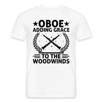 Oboe Player Oboe Basoonist Marching Band Instrumen - Men's T-Shirt - white - Front - AI Model Male 178 dark (178cm)